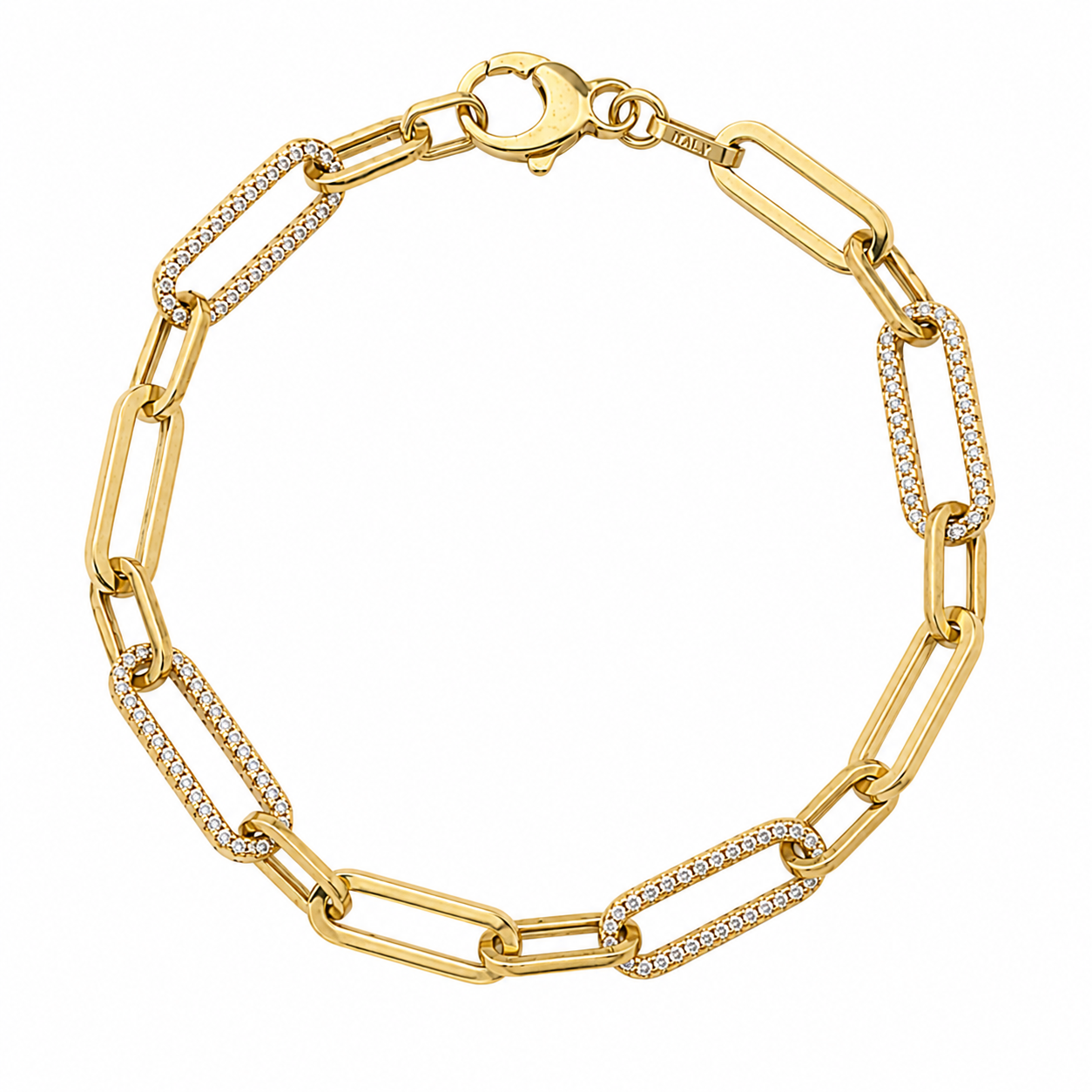 Pulsera 250.0 Clip Dorado oro 14 kilates con piedra