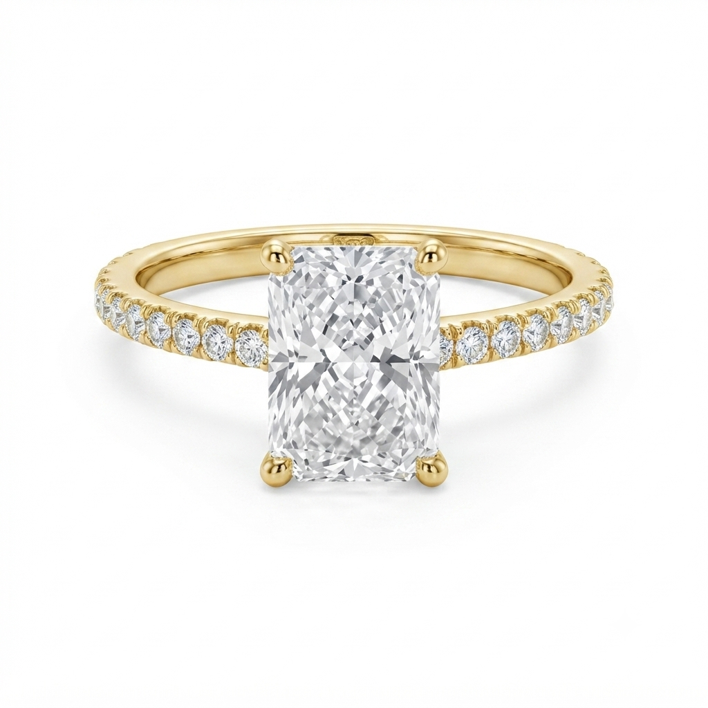 Anillo Dorado talla 6.0 Solitario oro 14 kilates con diamante