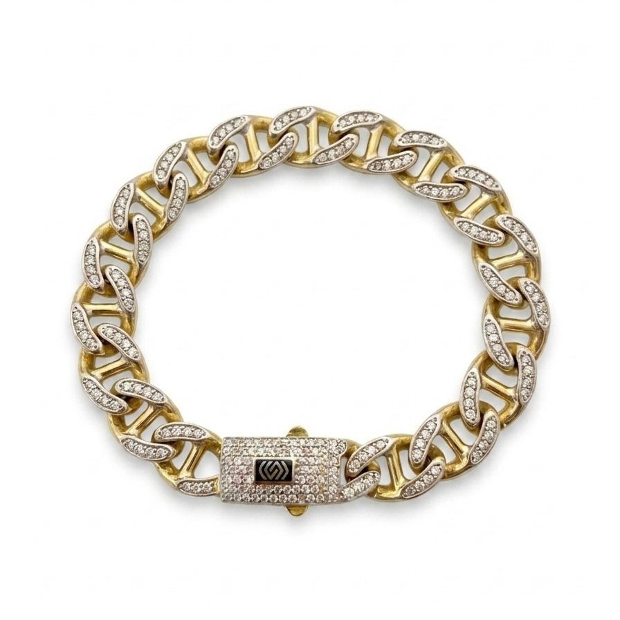 Pulso 250.0 Monaco Dorado oro 14 kilates con piedra