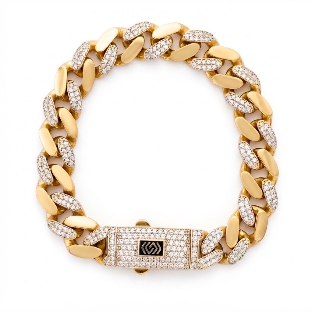 Pulso 250.0 Monaco Dorado oro 14 kilates con piedra