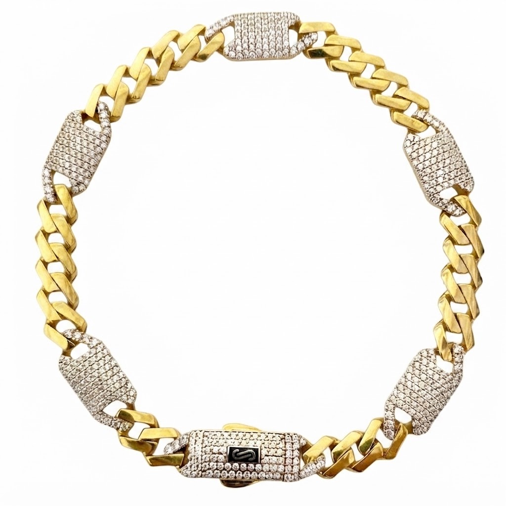 Pulso 250.0 Monaco Dorado oro 10 kilates con piedra